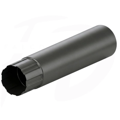 Rura spustowa stalowa ⌀ 120 długość 1m firmy KROP kolor grafit